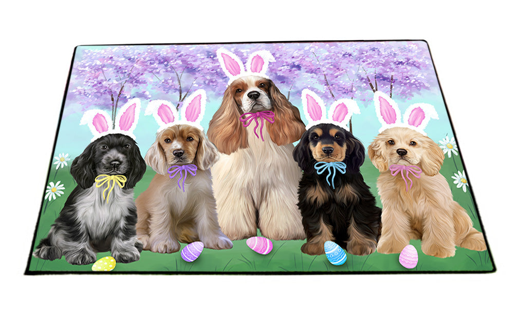 Easter Holiday Cocker Spaniels Dog Floormat FLMS53754