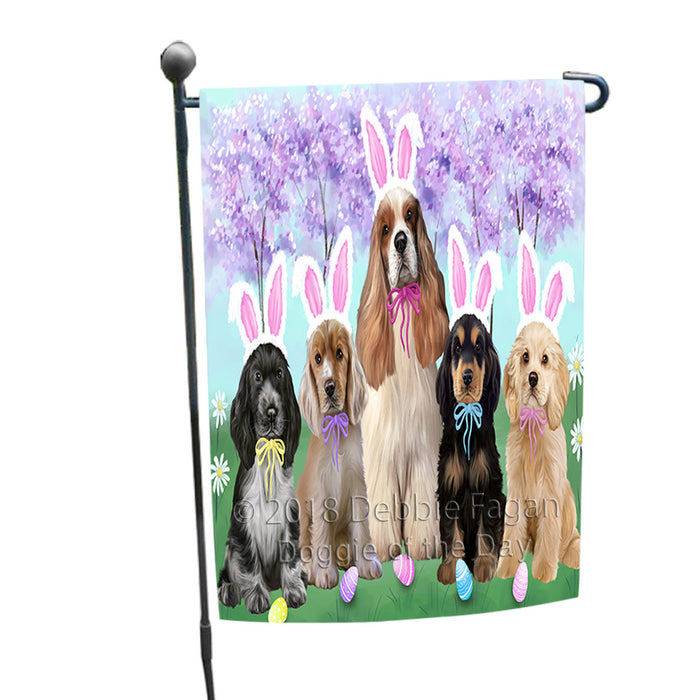 Easter Holiday Cocker Spaniels Dog Garden Flag GFLG57551