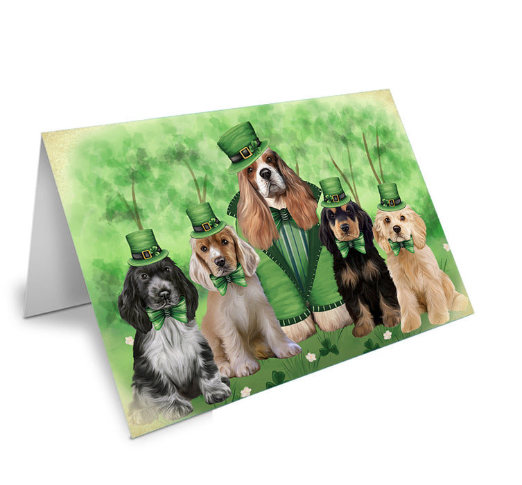 St. Patricks Day Irish Portrait Cocker Spaniel Dogs Handmade Artwork Assorted Pets Greeting Cards and Note Cards with Envelopes for All Occasions and Holiday Seasons GCD76508