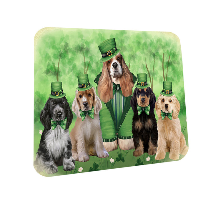 St. Patricks Day Irish Portrait Cocker Spaniel Dogs Coasters Set of 4 CST56956