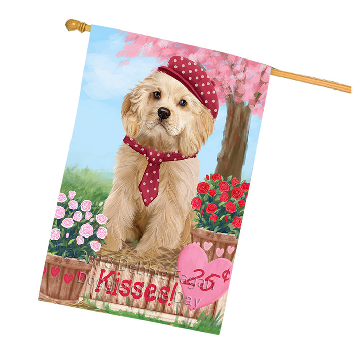 Rosie 25 Cent Kisses Cocker Spaniel Dog House Flag FLG56534