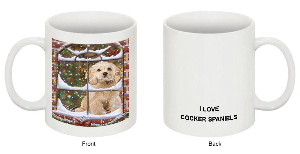 Please Come Home For Christmas Cocker Spaniel Dog Sitting In Window Coffee Mug MUG49024