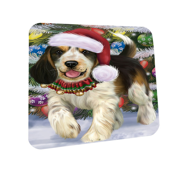 Trotting in the Snow Cocker Spaniel Dog Coasters Set of 4 CST55392
