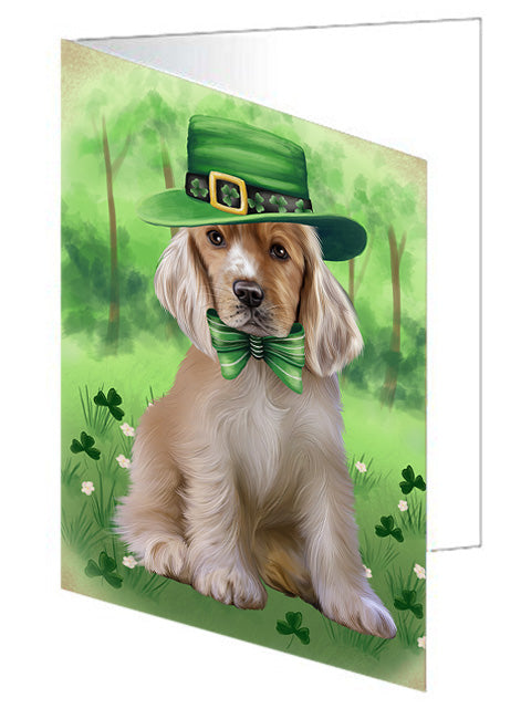 St. Patricks Day Irish Portrait Cocker Spaniel Dog Handmade Artwork Assorted Pets Greeting Cards and Note Cards with Envelopes for All Occasions and Holiday Seasons GCD76511