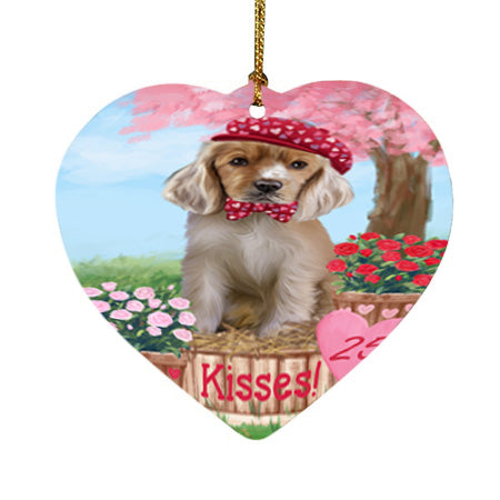 Rosie 25 Cent Kisses Cocker Spaniel Dog Heart Christmas Ornament HPOR56207