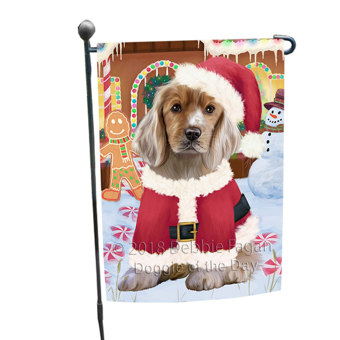 Christmas Gingerbread House Candyfest Cocker Spaniel Dog Garden Flag GFLG56864
