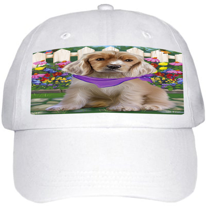Spring Floral Cocker Spaniel Dog Ball Hat Cap HAT60489