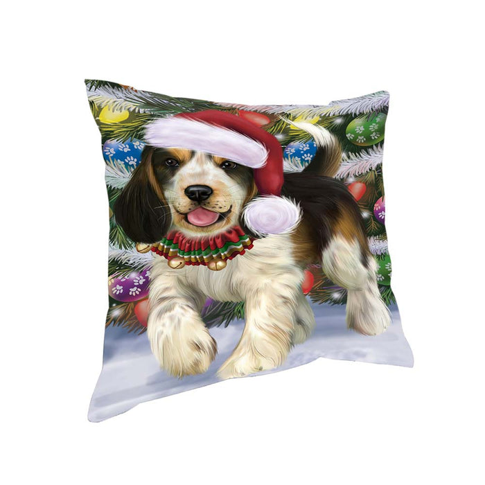 Trotting in the Snow Cocker Spaniel Dog Pillow PIL70664