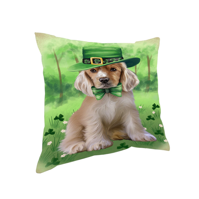St. Patricks Day Irish Portrait Cocker Spaniel Dog Pillow PIL86108