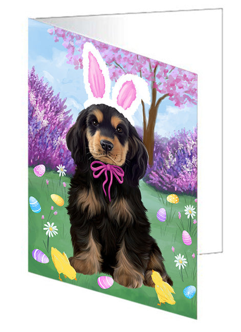 Easter Holiday Cocker Spaniel Dog Handmade Artwork Assorted Pets Greeting Cards and Note Cards with Envelopes for All Occasions and Holiday Seasons GCD76199