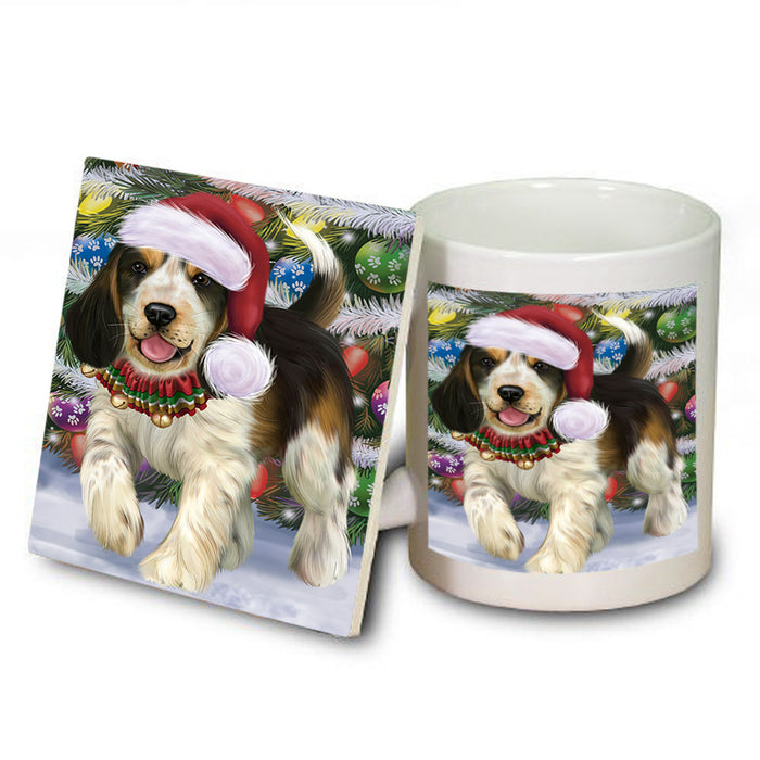 Trotting in the Snow Cocker Spaniel Dog Mug and Coaster Set MUC55426