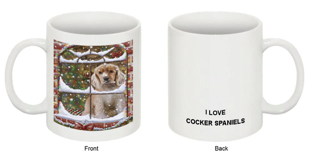 Please Come Home For Christmas Cocker Spaniel Dog Sitting In Window Coffee Mug MUG49025