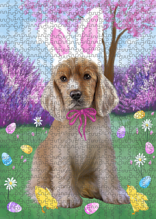 Easter Holiday Cocker Spaniel Dog Puzzle with Photo Tin PUZL95896