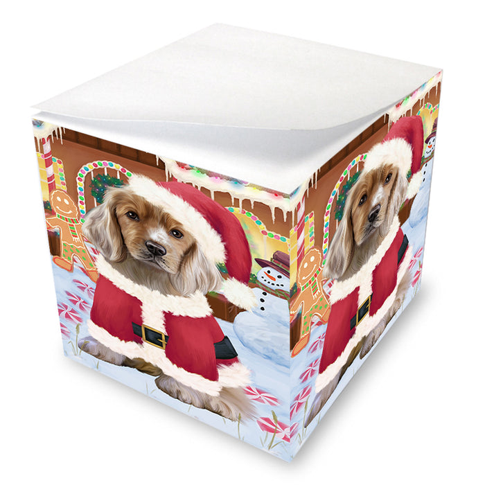 Christmas Gingerbread House Candyfest Cocker Spaniel Dog Note Cube NOC54388