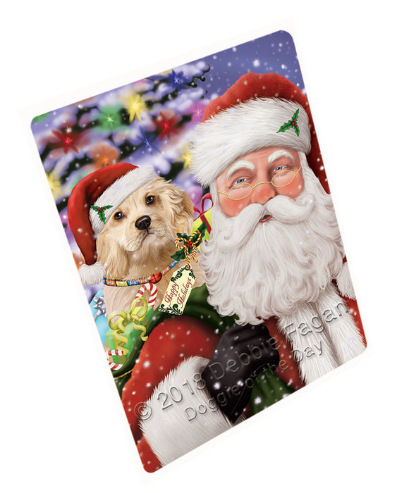 Santa Carrying Cocker Spaniel Dog and Christmas Presents Cutting Board C65496