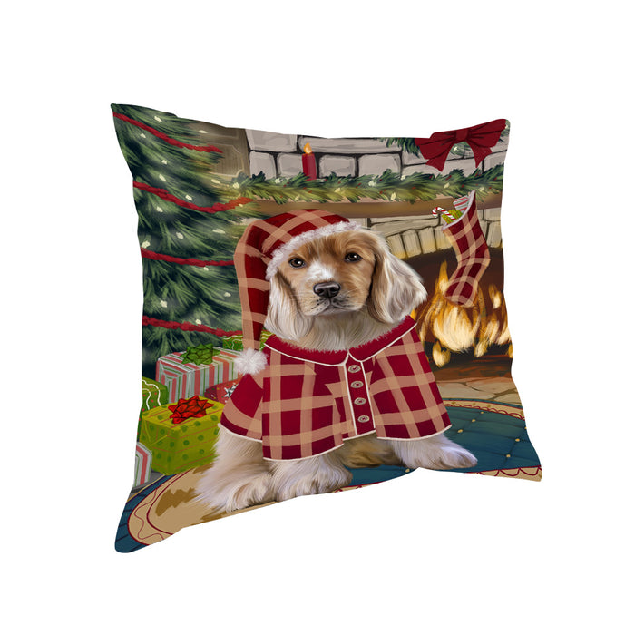 The Stocking was Hung Cocker Spaniel Dog Pillow PIL70072