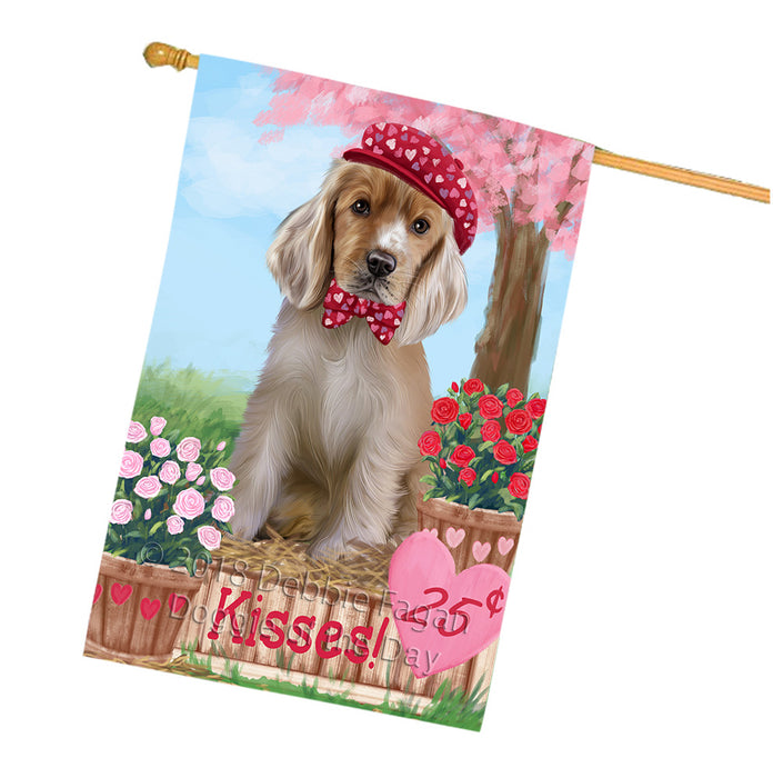 Rosie 25 Cent Kisses Cocker Spaniel Dog House Flag FLG56535