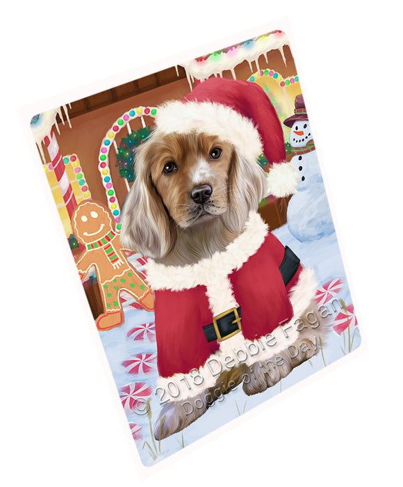 Christmas Gingerbread House Candyfest Cocker Spaniel Dog Magnet MAG74087 (Small 5.5" x 4.25")