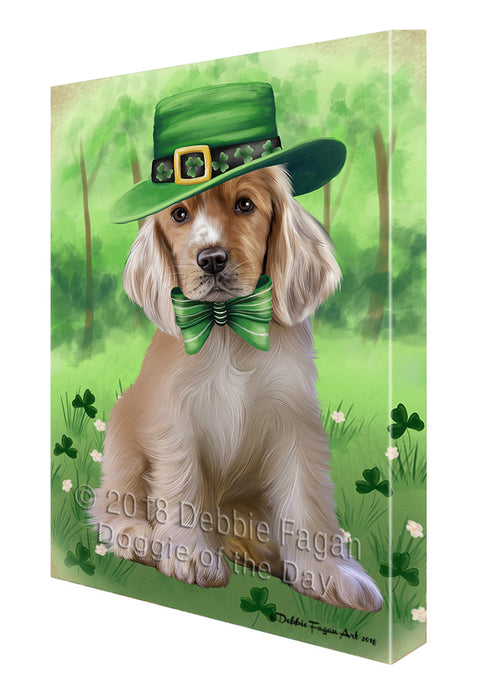 St. Patricks Day Irish Portrait Cocker Spaniel Dog Canvas Print Wall Art Décor CVS135431