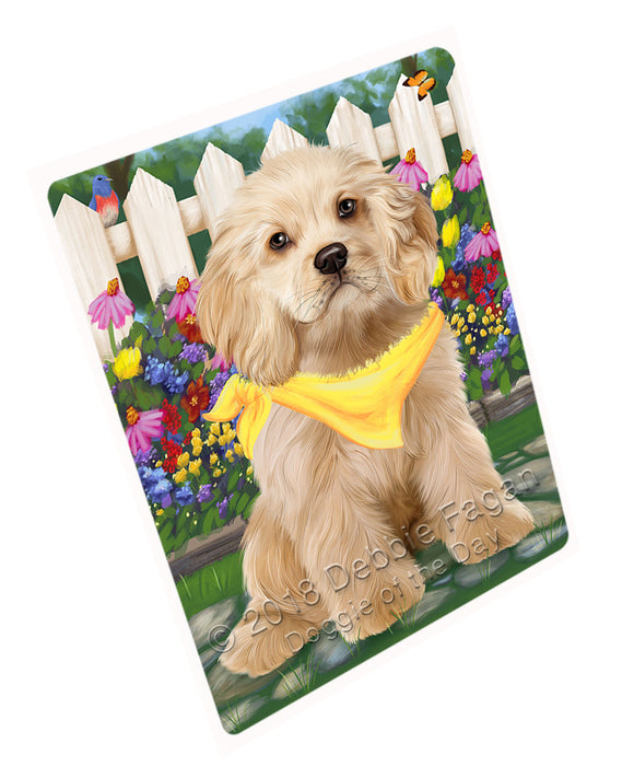 Spring Floral Cocker Spaniel Dog Blanket BLNKT86565