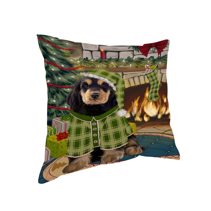 The Stocking was Hung Cocker Spaniel Dog Pillow PIL70076