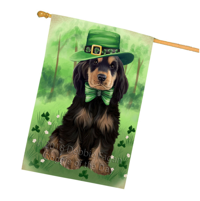 St. Patricks Day Irish Portrait Cocker Spaniel Dog House Flag FLG65024