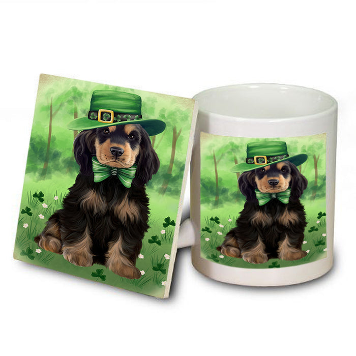 St. Patricks Day Irish Portrait Cocker Spaniel Dog Mug and Coaster Set MUC56992