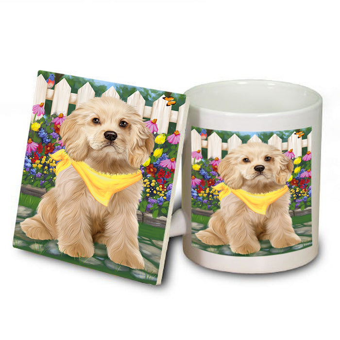 Spring Floral Cocker Spaniel Dog Mug and Coaster Set MUC52193