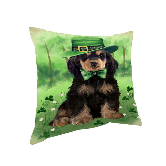 St. Patricks Day Irish Portrait Cocker Spaniel Dog Pillow PIL86112
