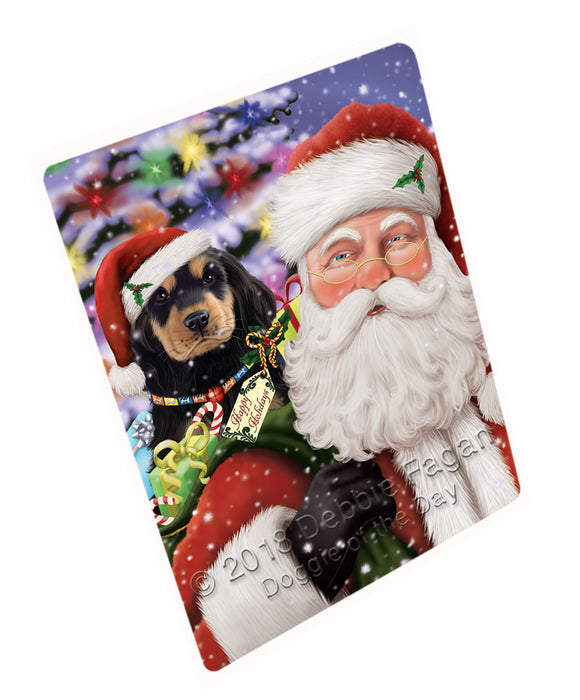 Santa Carrying Cocker Spaniel Dog and Christmas Presents Cutting Board C65499