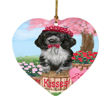 Rosie 25 Cent Kisses Cocker Spaniel Dog Heart Christmas Ornament HPOR56208