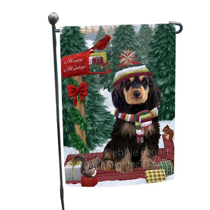 Merry Christmas Woodland Sled Cocker Spaniel Dog Garden Flag GFLG55206