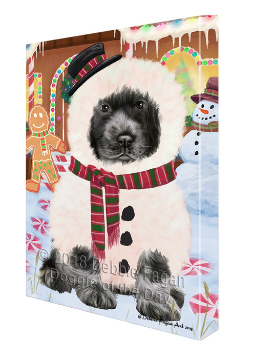 Christmas Gingerbread House Candyfest Cocker Spaniel Dog Canvas Print Wall Art Décor CVS129077