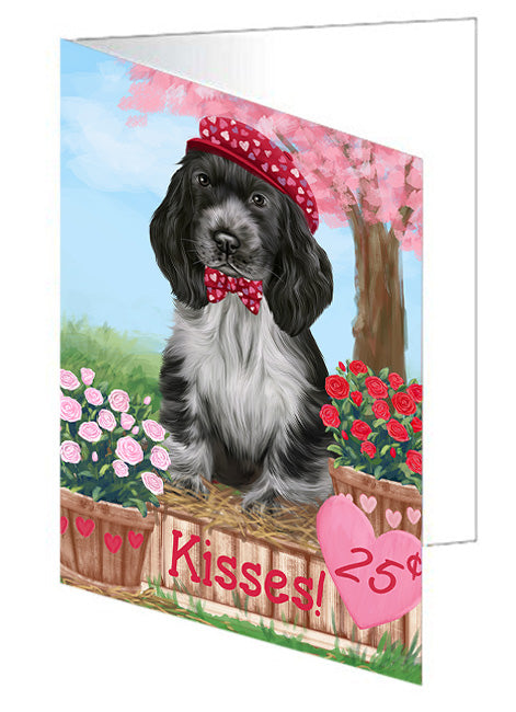 Rosie 25 Cent Kisses Cocker Spaniel Dog Handmade Artwork Assorted Pets Greeting Cards and Note Cards with Envelopes for All Occasions and Holiday Seasons GCD72071