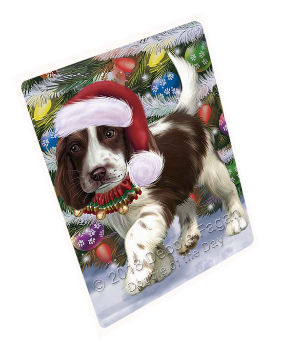 Trotting in the Snow Cocker Spaniel Dog Cutting Board C71442