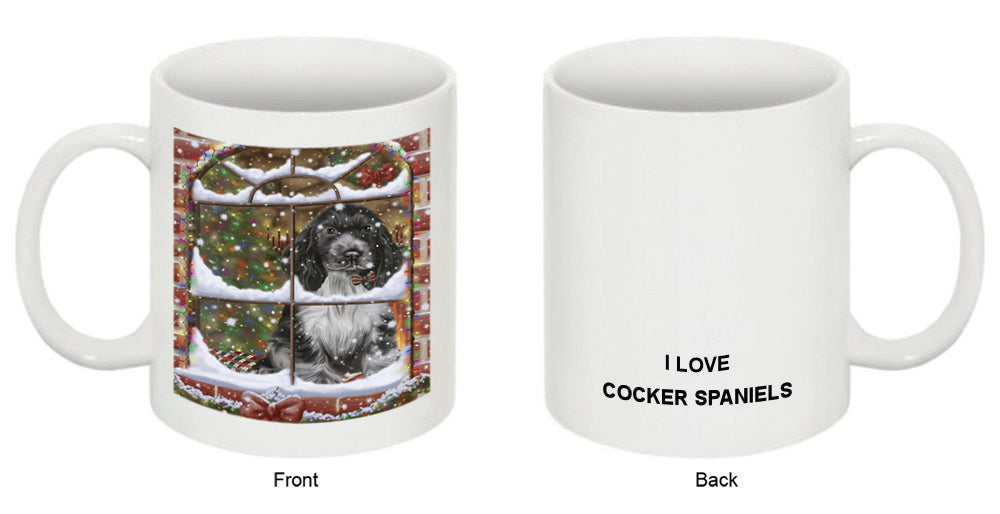 Please Come Home For Christmas Cocker Spaniel Dog Sitting In Window Coffee Mug MUG49026