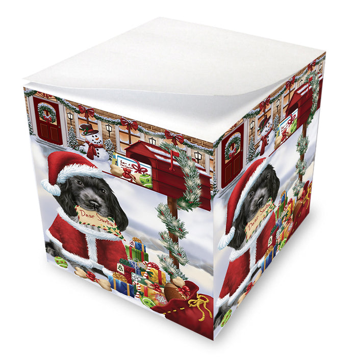 Cocker Spaniel Dog Dear Santa Letter Christmas Holiday Mailbox Note Cube NOC55182