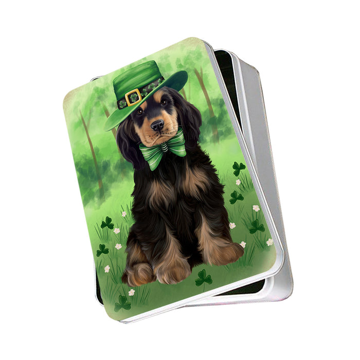 St. Patricks Day Irish Portrait Cocker Spaniel Dog Photo Storage Tin PITN56943