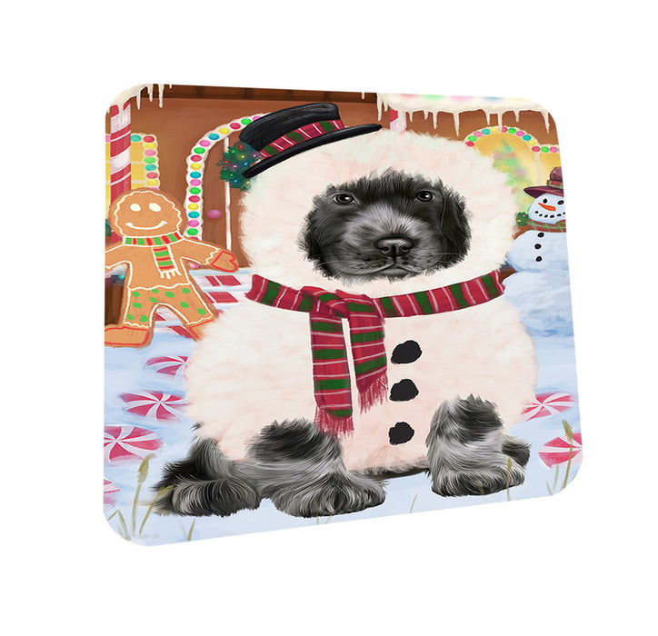 Christmas Gingerbread House Candyfest Cocker Spaniel Dog Coasters Set of 4 CST56275