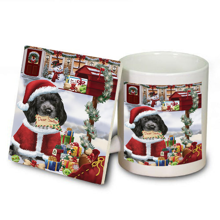 Cocker Spaniel Dog Dear Santa Letter Christmas Holiday Mailbox Mug and Coaster Set MUC53528