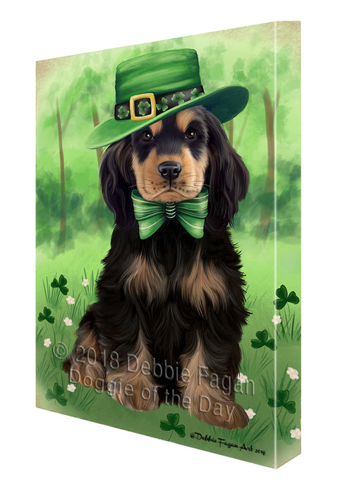 St. Patricks Day Irish Portrait Cocker Spaniel Dog Canvas Print Wall Art Décor CVS135440