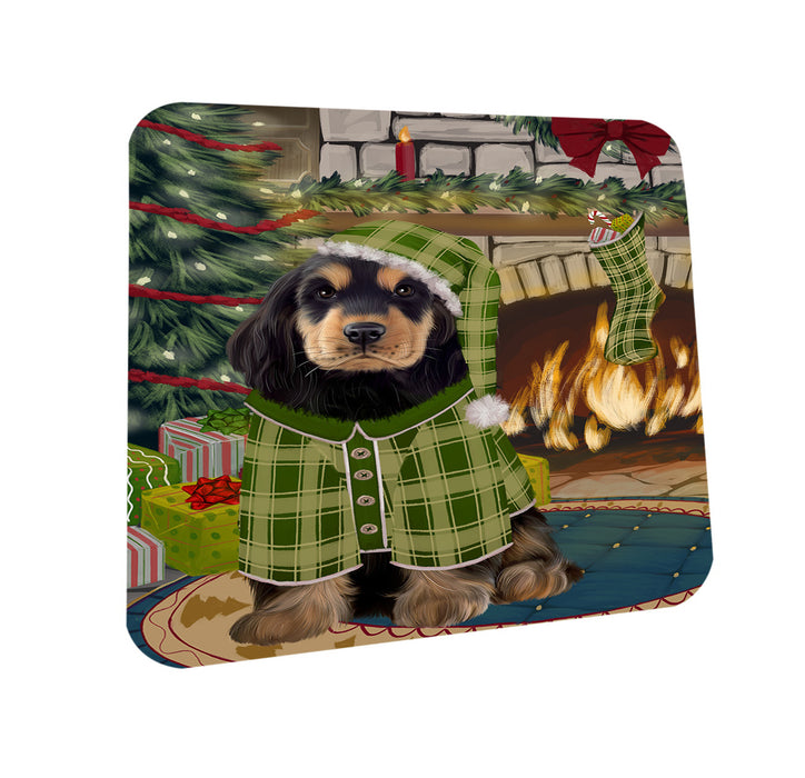 The Stocking was Hung Cocker Spaniel Dog Coasters Set of 4 CST55245