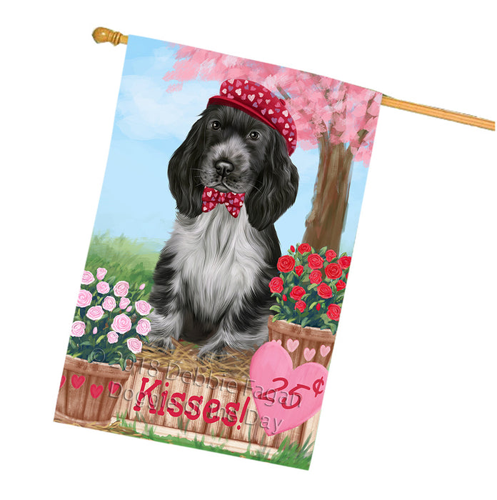Rosie 25 Cent Kisses Cocker Spaniel Dog House Flag FLG56536