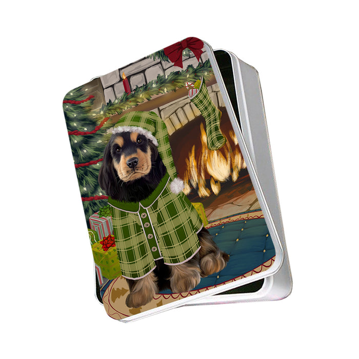 The Stocking was Hung Cocker Spaniel Dog Photo Storage Tin PITN55230