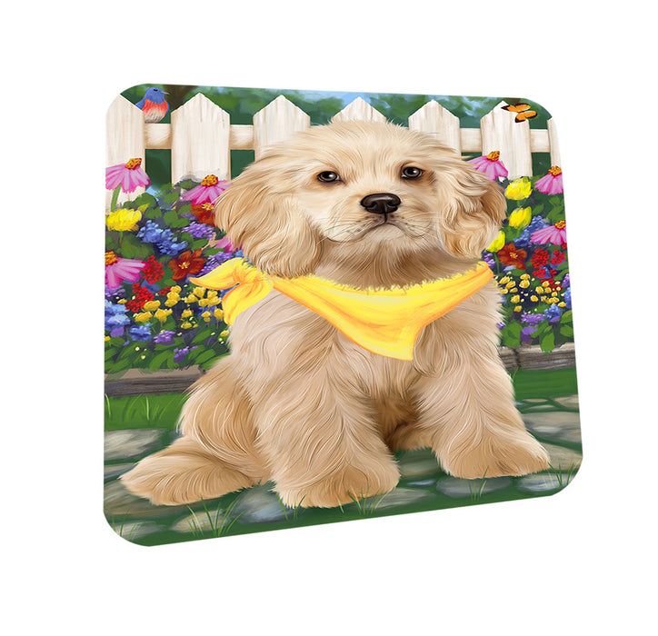Spring Floral Cocker Spaniel Dog Coasters Set of 4 CST52212