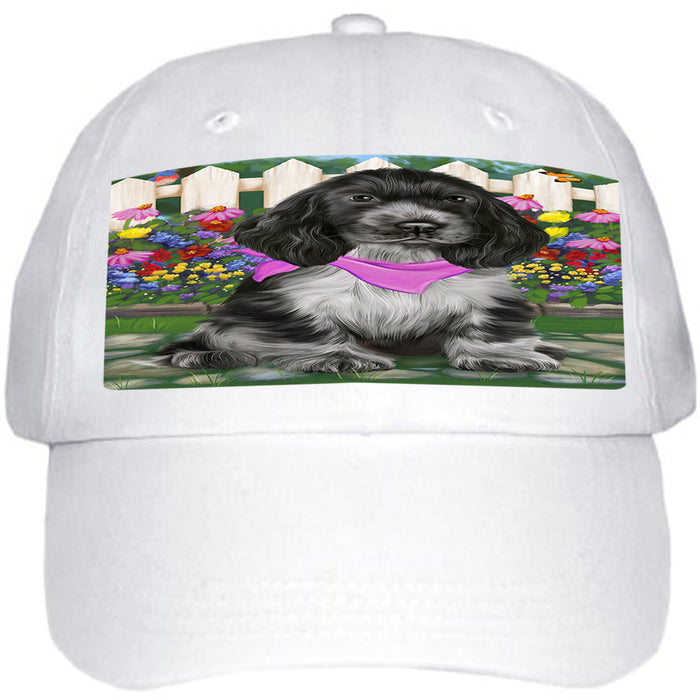 Spring Floral Cocker Spaniel Dog Ball Hat Cap HAT60495