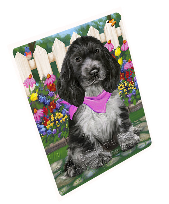 Spring Floral Cocker Spaniel Dog Blanket BLNKT86574