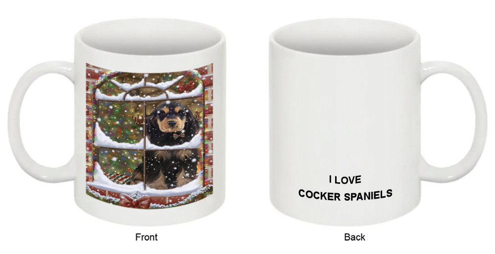 Please Come Home For Christmas Cocker Spaniel Dog Sitting In Window Coffee Mug MUG49027