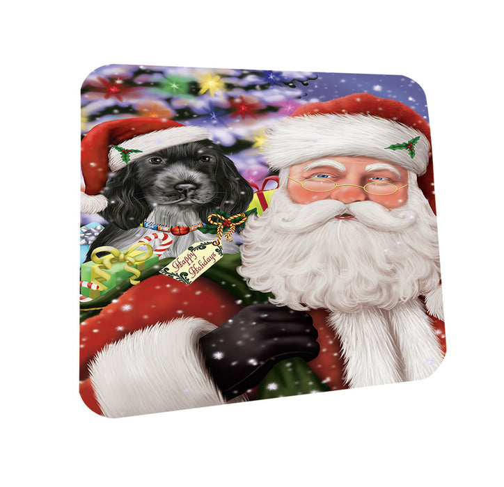 Santa Carrying Cocker Spaniel Dog and Christmas Presents Coasters Set of 4 CST53644