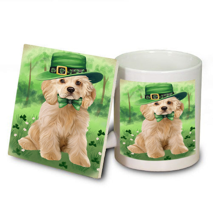 St. Patricks Day Irish Portrait Cocker Spaniel Dog Mug and Coaster Set MUC56993
